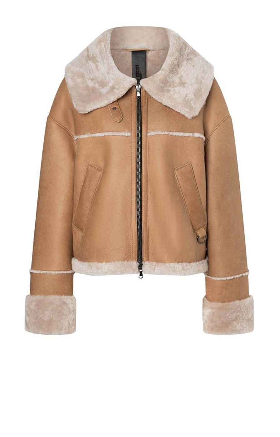 WERNER CHRIST Lambskin Jackets | Heidi: Short, Napped Jacket With Wool Effects