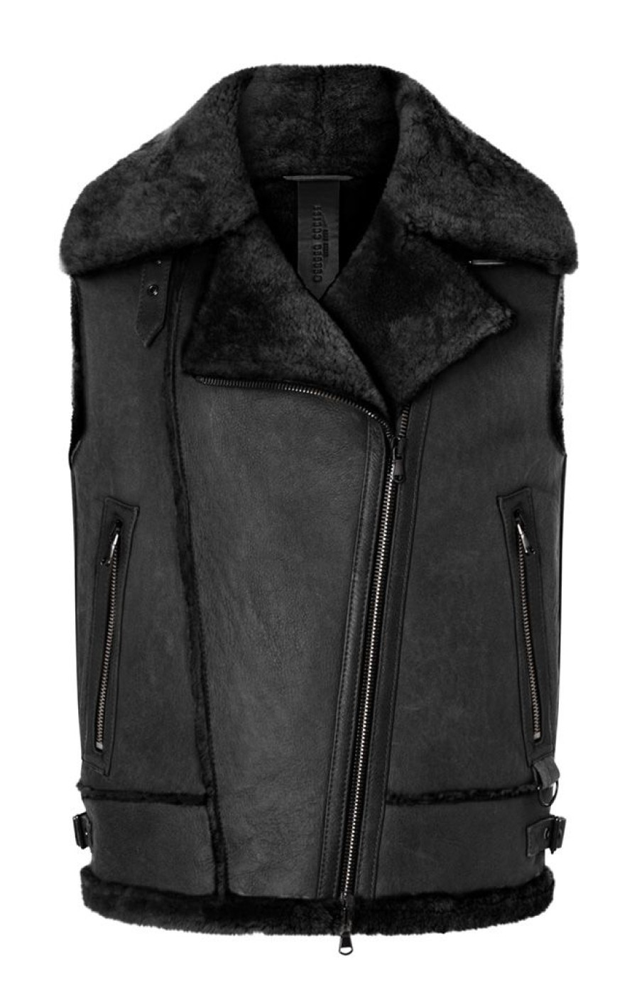 WERNER CHRIST Lambskin Jackets | Paulina: Waistcoat In Biker Look