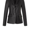 WERNER CHRIST Leather Jackets | Beata: Blazer With Signature Buttons