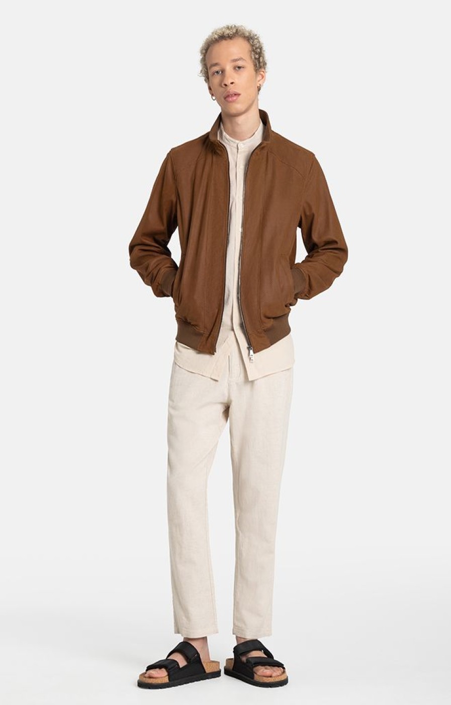 WERNER CHRIST Leather Jackets | Melvin: Ultralight Blouson With Knit