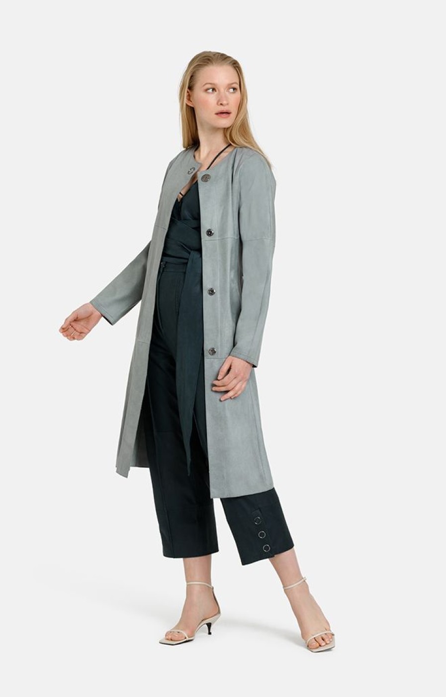 WERNER CHRIST Leather Jackets | Camilla: Casual Coat Dress In A Midi Length