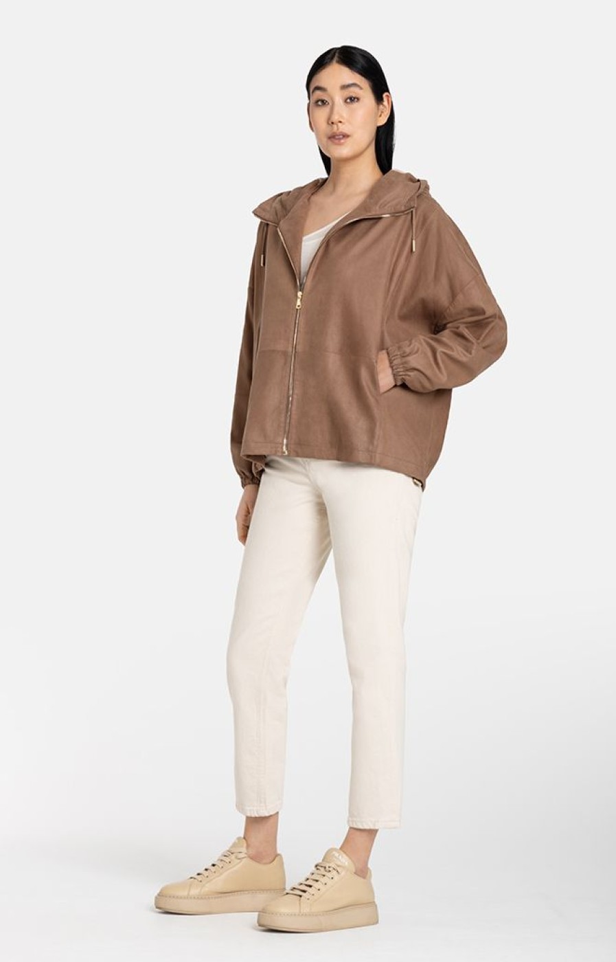 WERNER CHRIST Leather Jackets | Ramona: Egg-Shape Hooded Jacket