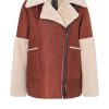 WERNER CHRIST Lambskin Jackets | Amala: Modern Biker Jacket With Contrasting D