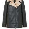 WERNER CHRIST Lambskin Jackets | Saphira: Oversized Jacket In Biker Style