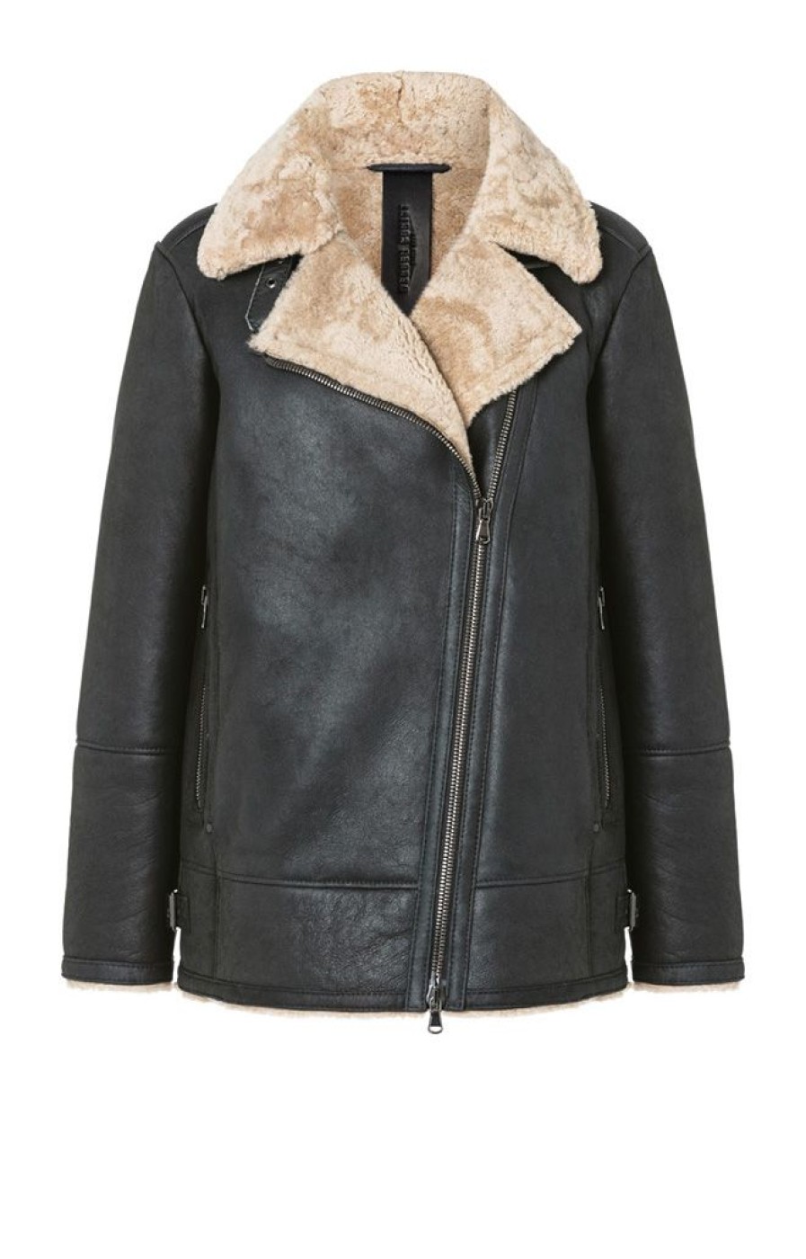 WERNER CHRIST Lambskin Jackets | Saphira: Oversized Jacket In Biker Style