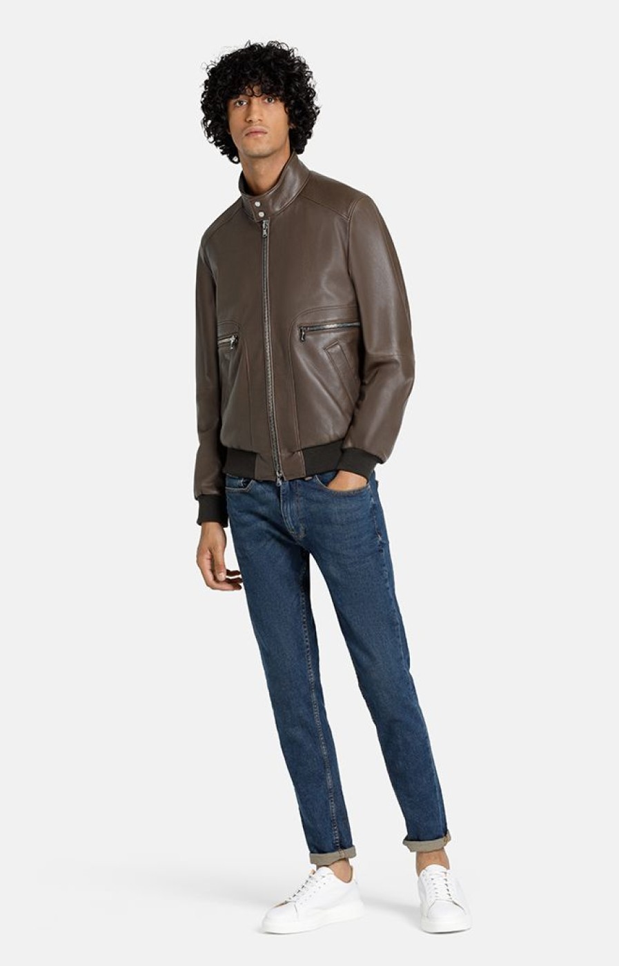 WERNER CHRIST Leather Jackets | Tony: Rugged Blouson With Knitted Cuffs