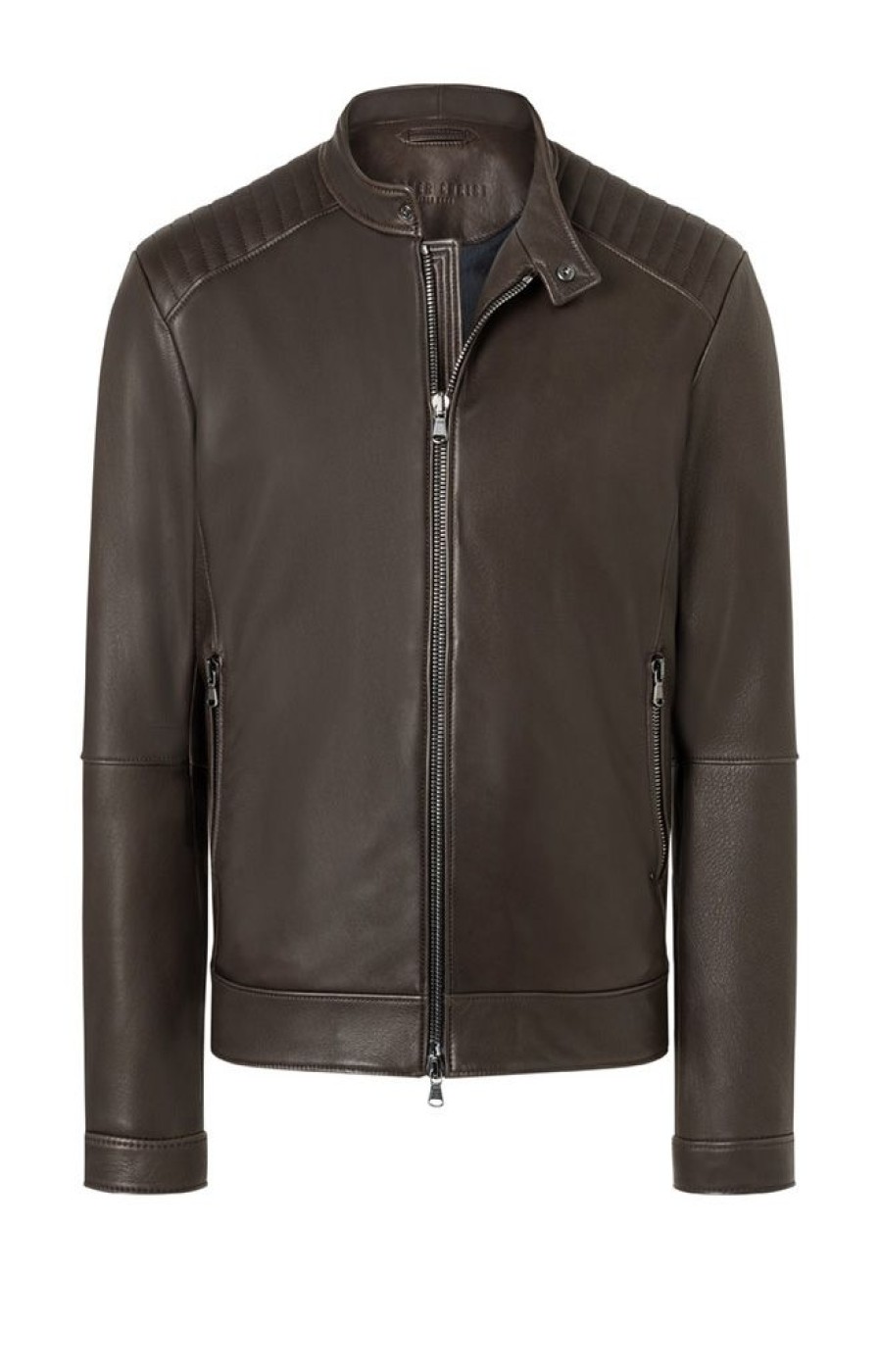 WERNER CHRIST Leather Jackets | Thore: Biker Jacket With Quilted Details