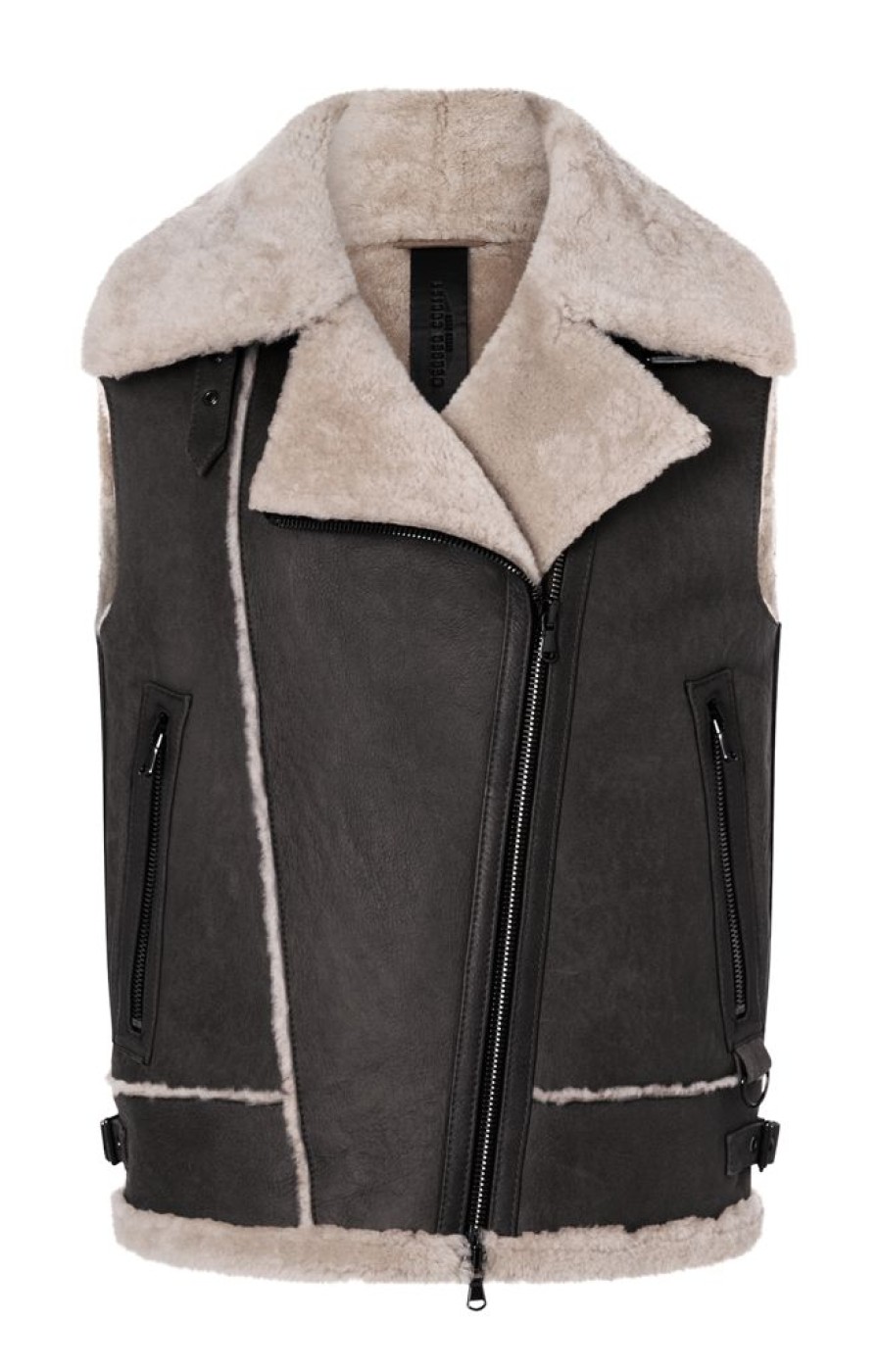 WERNER CHRIST Lambskin Jackets | Paulina: Waistcoat In Biker Look