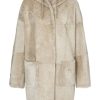 WERNER CHRIST Lambskin Jackets | Phoebe: Light Hooded Jacket In A Sand Tone