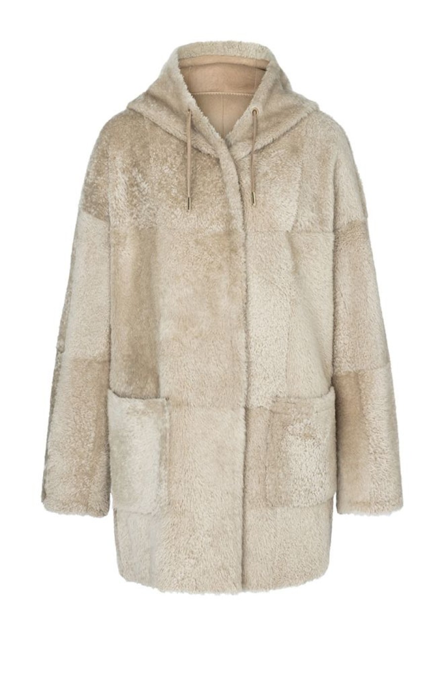 WERNER CHRIST Lambskin Jackets | Phoebe: Light Hooded Jacket In A Sand Tone