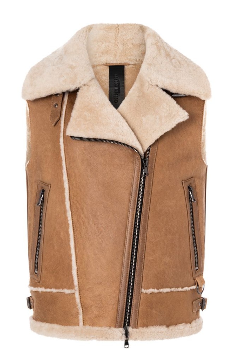 WERNER CHRIST Lambskin Jackets | Paulina: Waistcoat In Biker Look