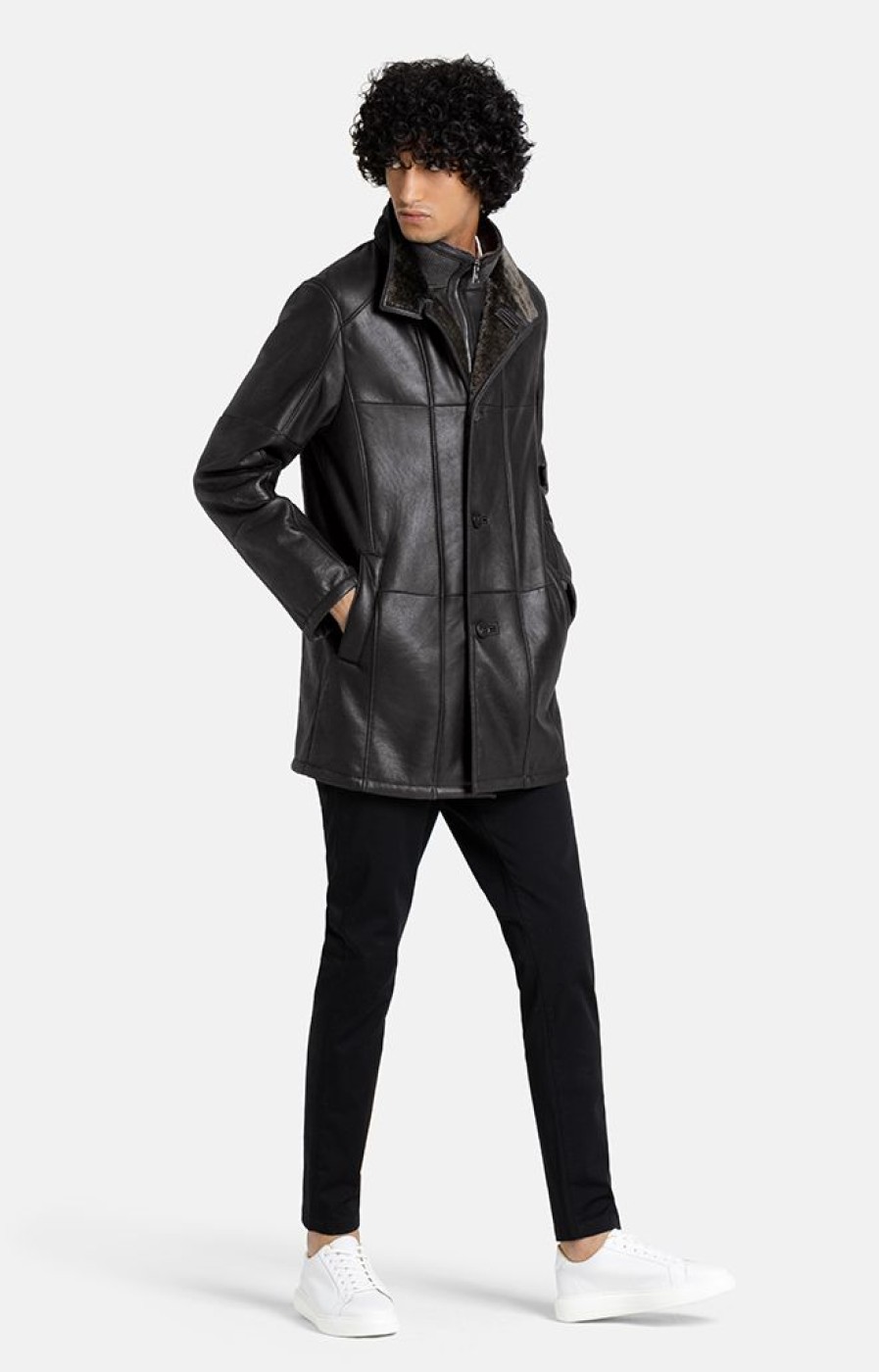 WERNER CHRIST Lambskin Jackets | Damian F: Short Coat With Double Collar