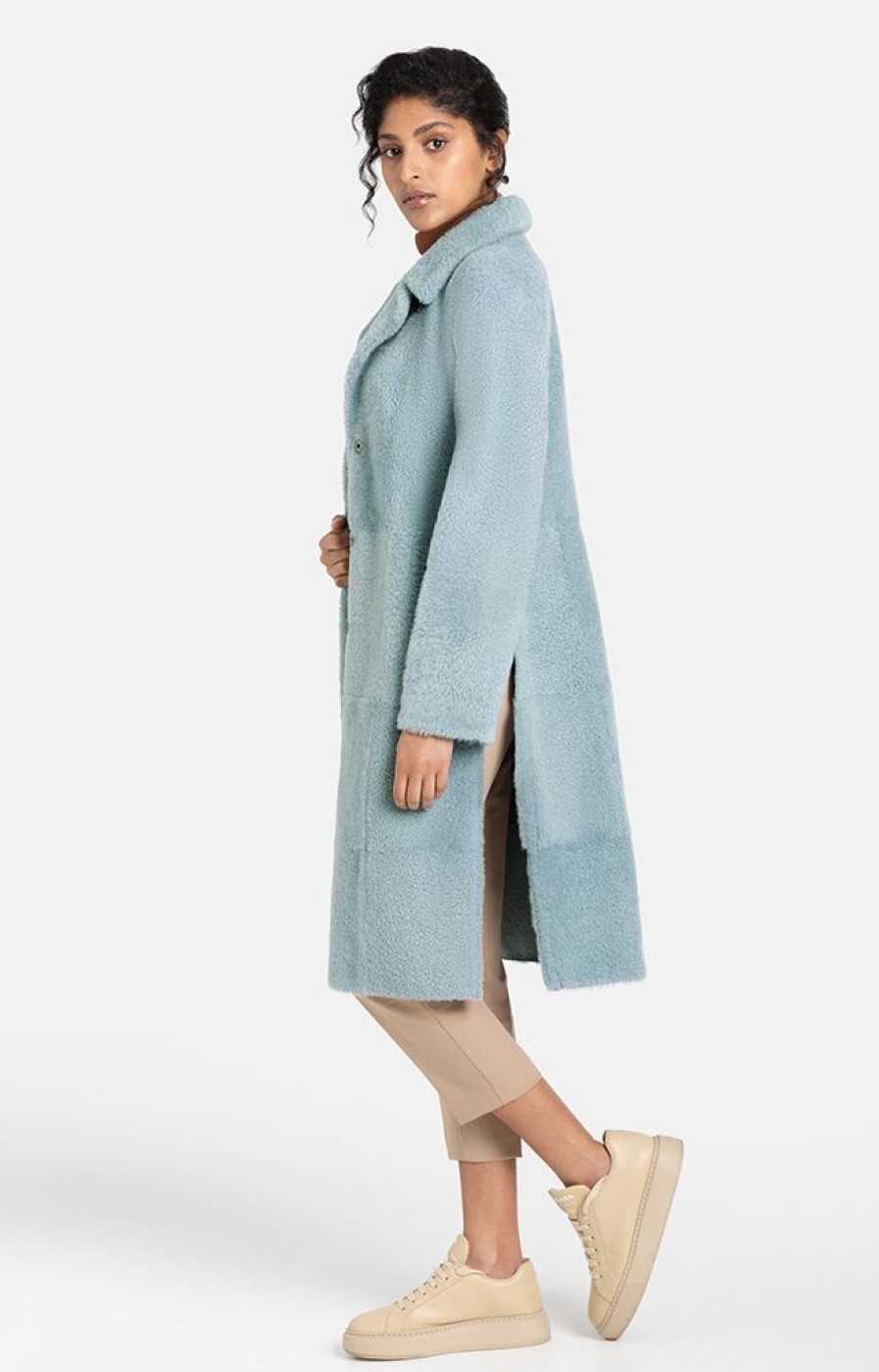 WERNER CHRIST Lambskin Jackets | Lale: Figure-Hugging, Light Lapel Coat