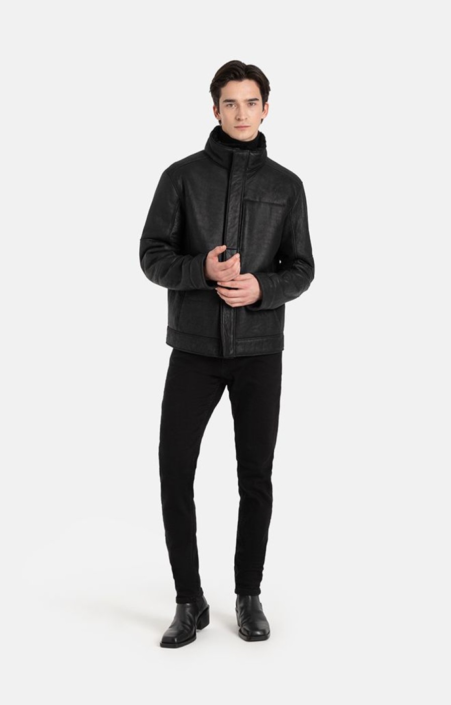 WERNER CHRIST Lambskin Jackets | Brad: Jacket With Metal Details