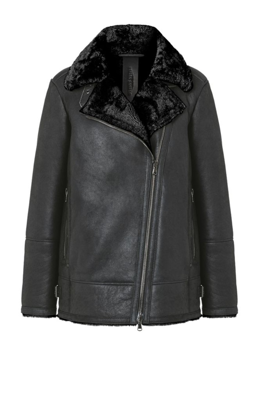 WERNER CHRIST Lambskin Jackets | Saphira: Oversized Jacket In Biker Style