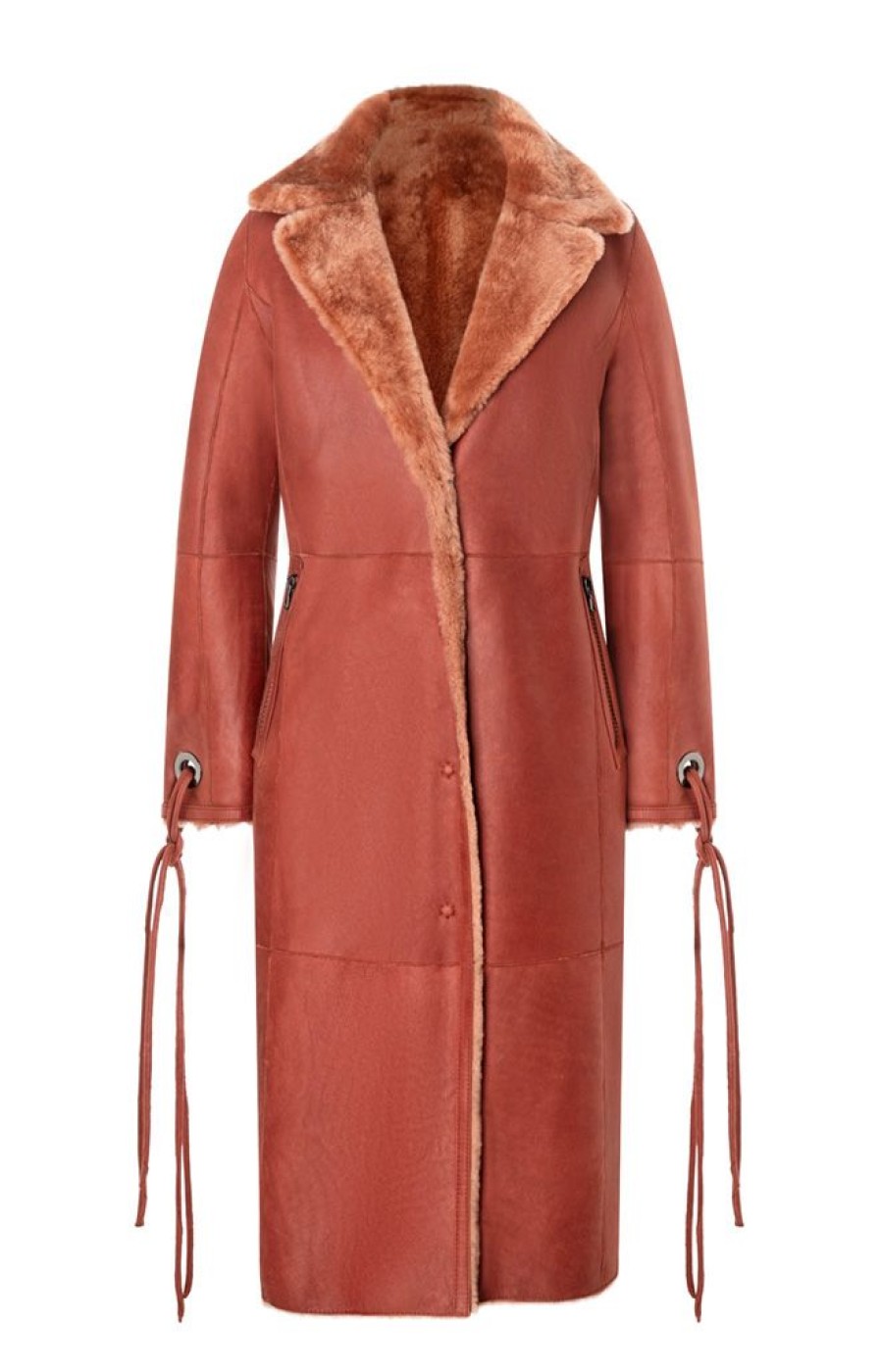 WERNER CHRIST Lambskin Jackets | Domenica B: Reversible Lambskin Coat With Ban