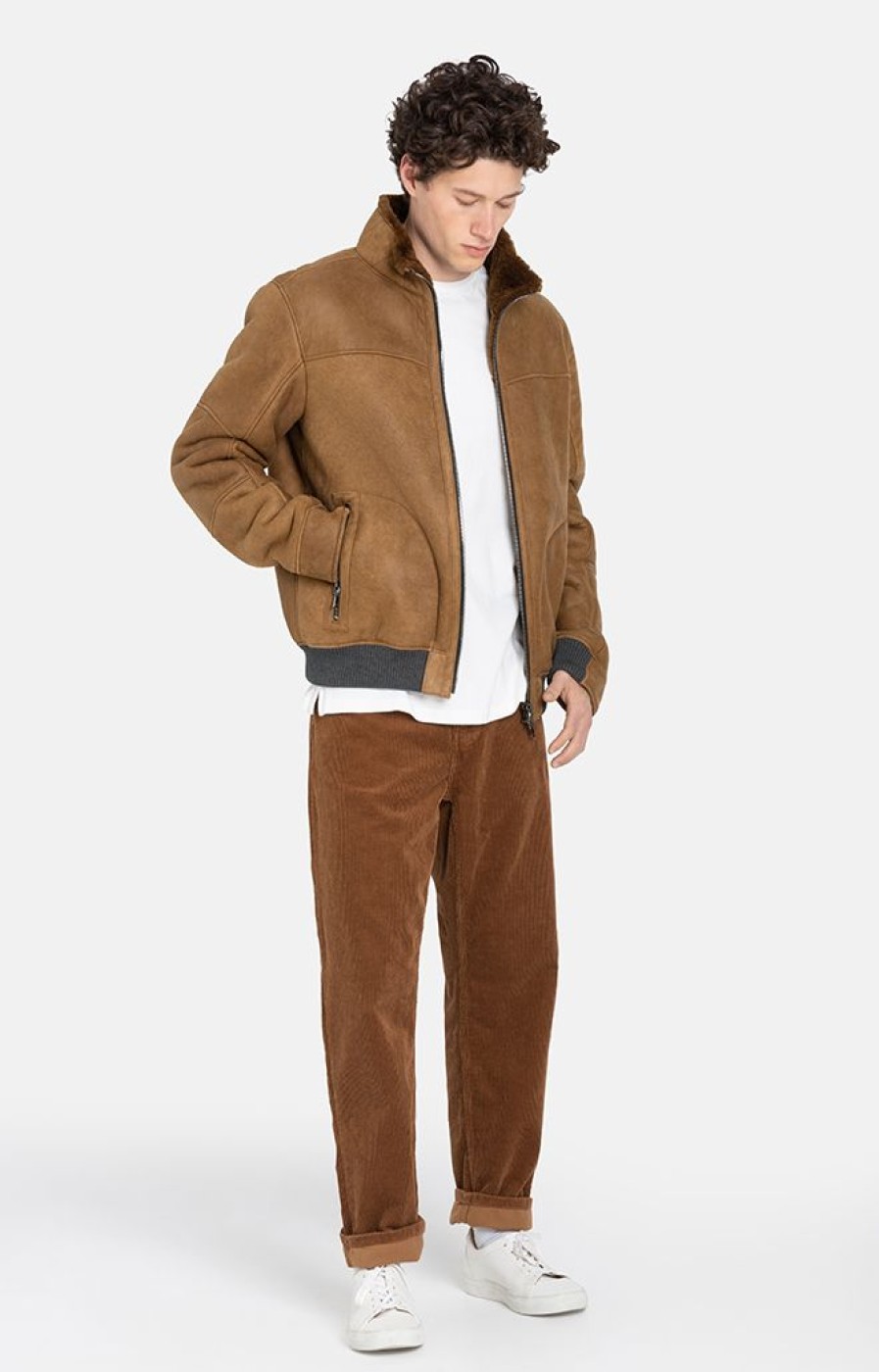 WERNER CHRIST Lambskin Jackets | Bendix: Knitted Bomber Jacket