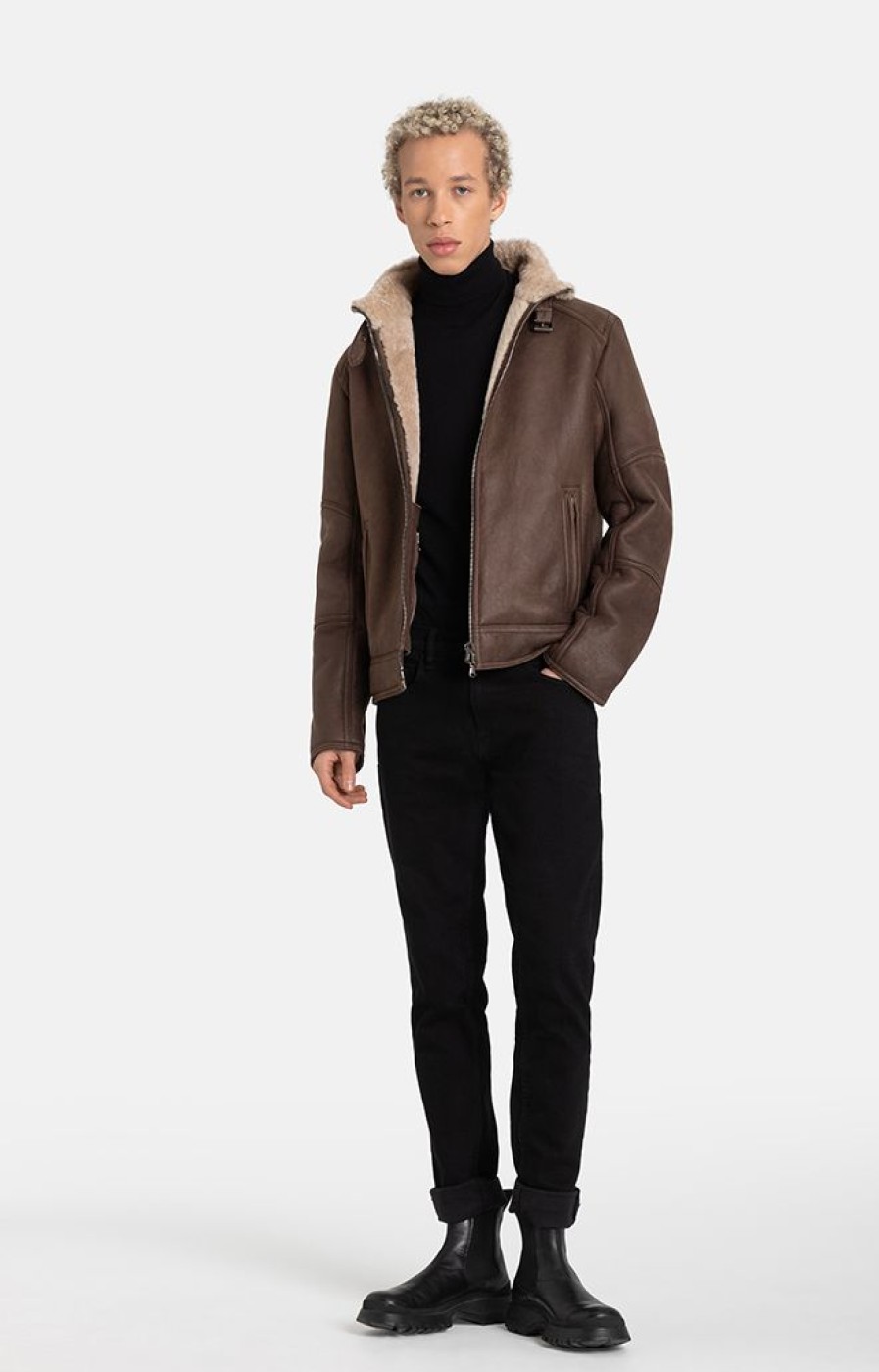 WERNER CHRIST Lambskin Jackets | Basti: Lambskin Jacket In Bomber Style