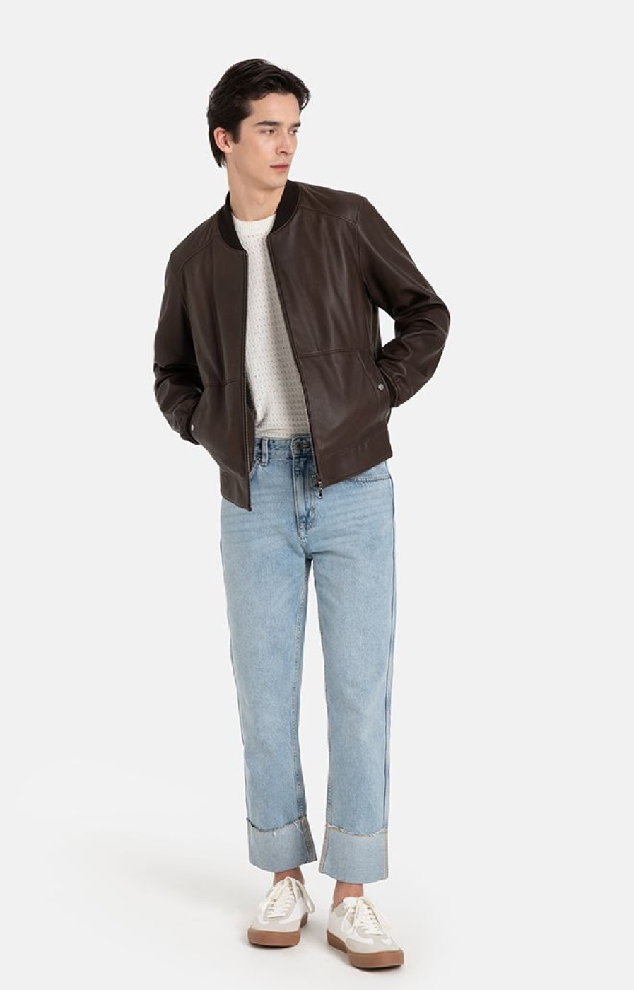 WERNER CHRIST Leather Jackets | Dorian: Classic Blouson With Knitted Details