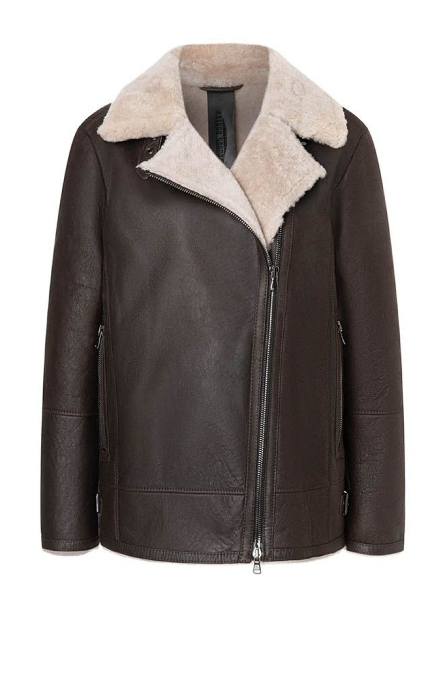 WERNER CHRIST Lambskin Jackets | Saphira: Oversized Jacket In Biker Style