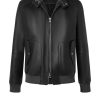 WERNER CHRIST Leather Jackets | Tristan: Padded Bomber With Knitted Welts