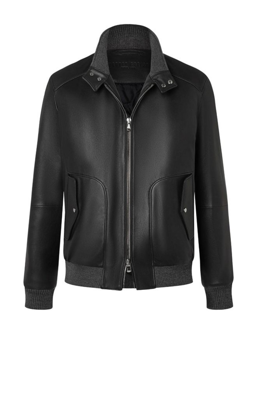 WERNER CHRIST Leather Jackets | Tristan: Padded Bomber With Knitted Welts