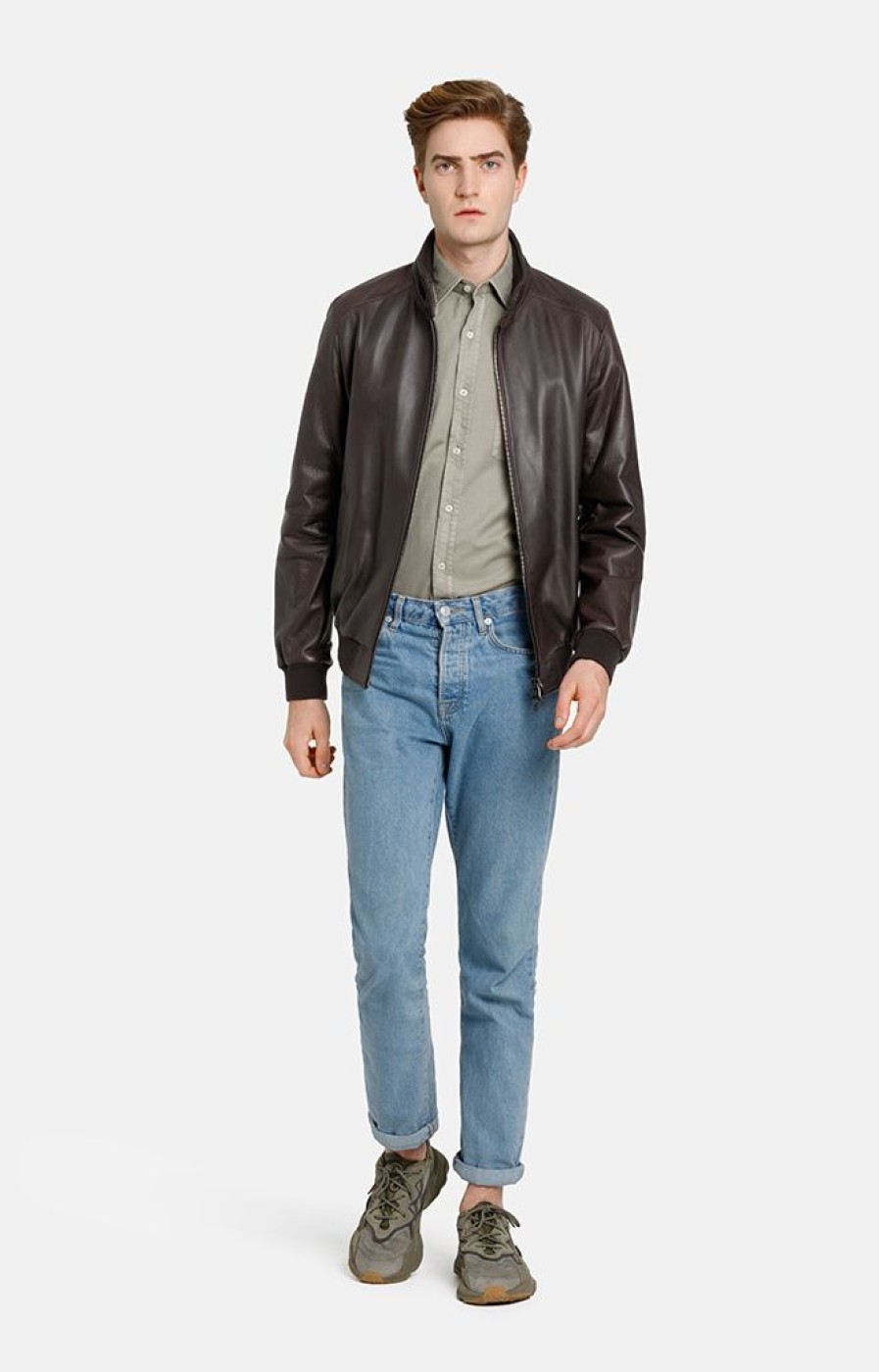 WERNER CHRIST Leather Jackets | Dany: Bomber Jacket With Knitted Welts