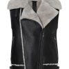 WERNER CHRIST Lambskin Jackets | Paulina: Waistcoat In Biker Look